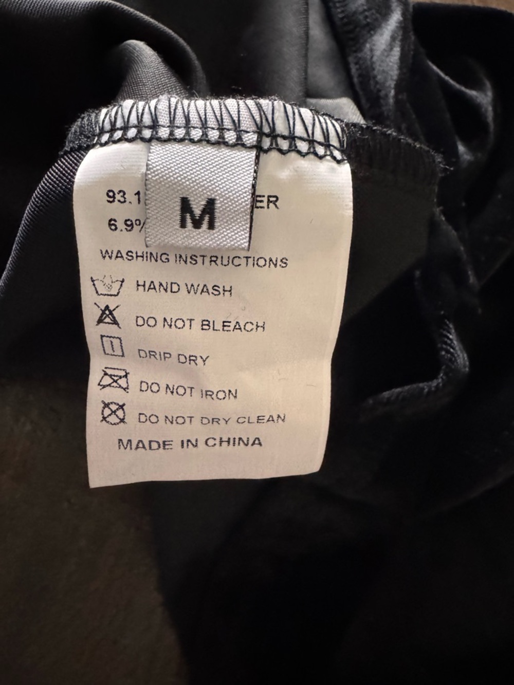 NWT Gothic Velvet and Lace Split Sleeve Cold Shoulder Mesh Dress Black Medium - Picture 10 of 11